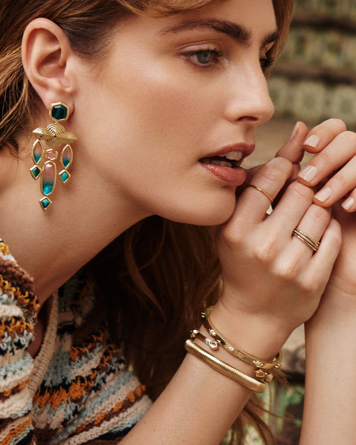 Kendra Scott | Abbie Metal Bangle Bracelet in Gold - Giddy Up Glamour Boutique