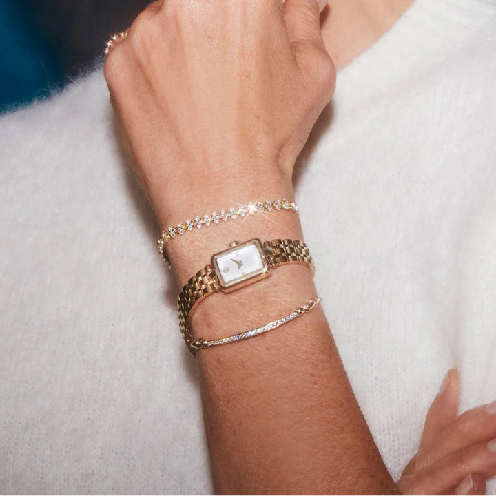 Kendra Scott | Adela Gold Tone Stainless Steel Watch in Ivory Mother-of-Pearl