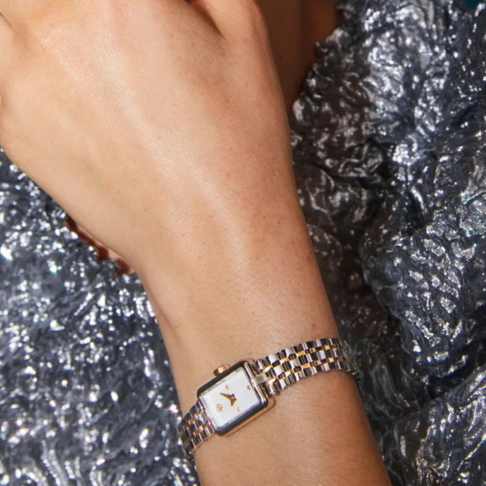 Kendra Scott | Adela Two Tone Stainless Steel Watch in Ivory Mother-of-Pearl