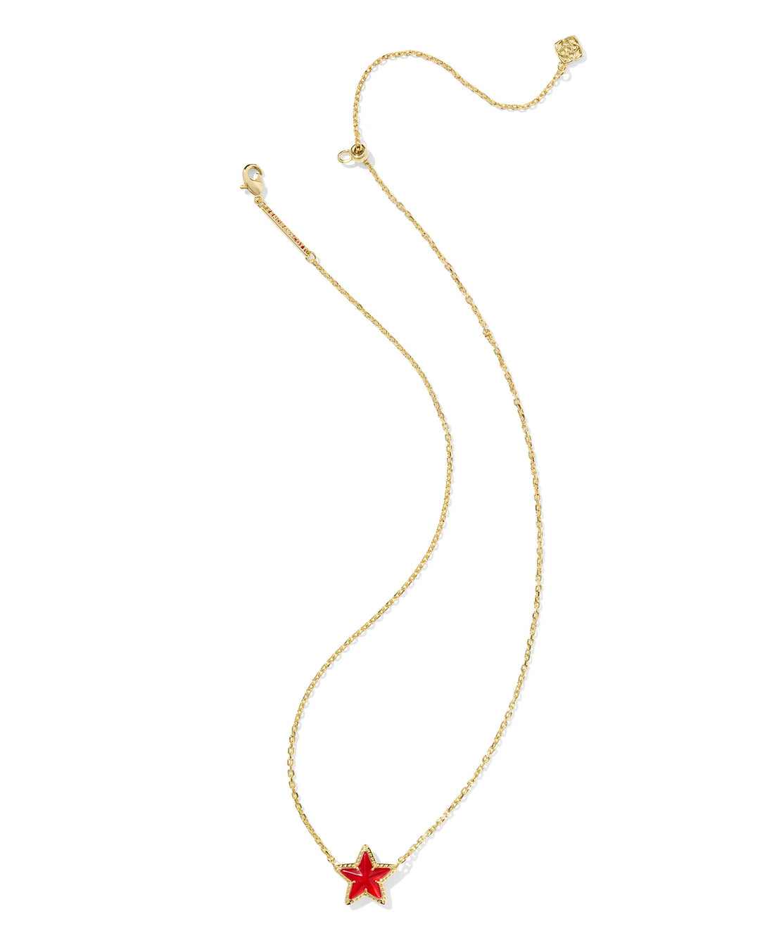 Kendra Scott | Cassidy Gold Short Star Pendant Necklace in Red Illusion