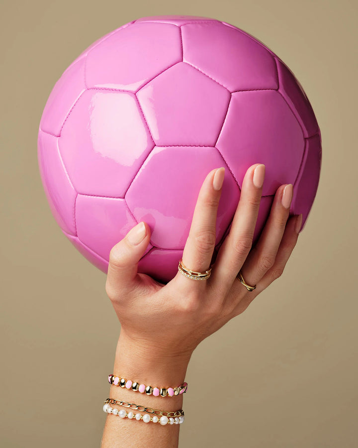 Kendra Scott | Daphne Enamel Gold Stretch Bracelet in Light Pink Enamel