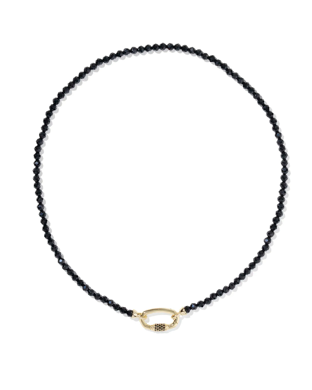 Kendra Scott | Emery Gold Beaded Strand Necklace in Black Agate