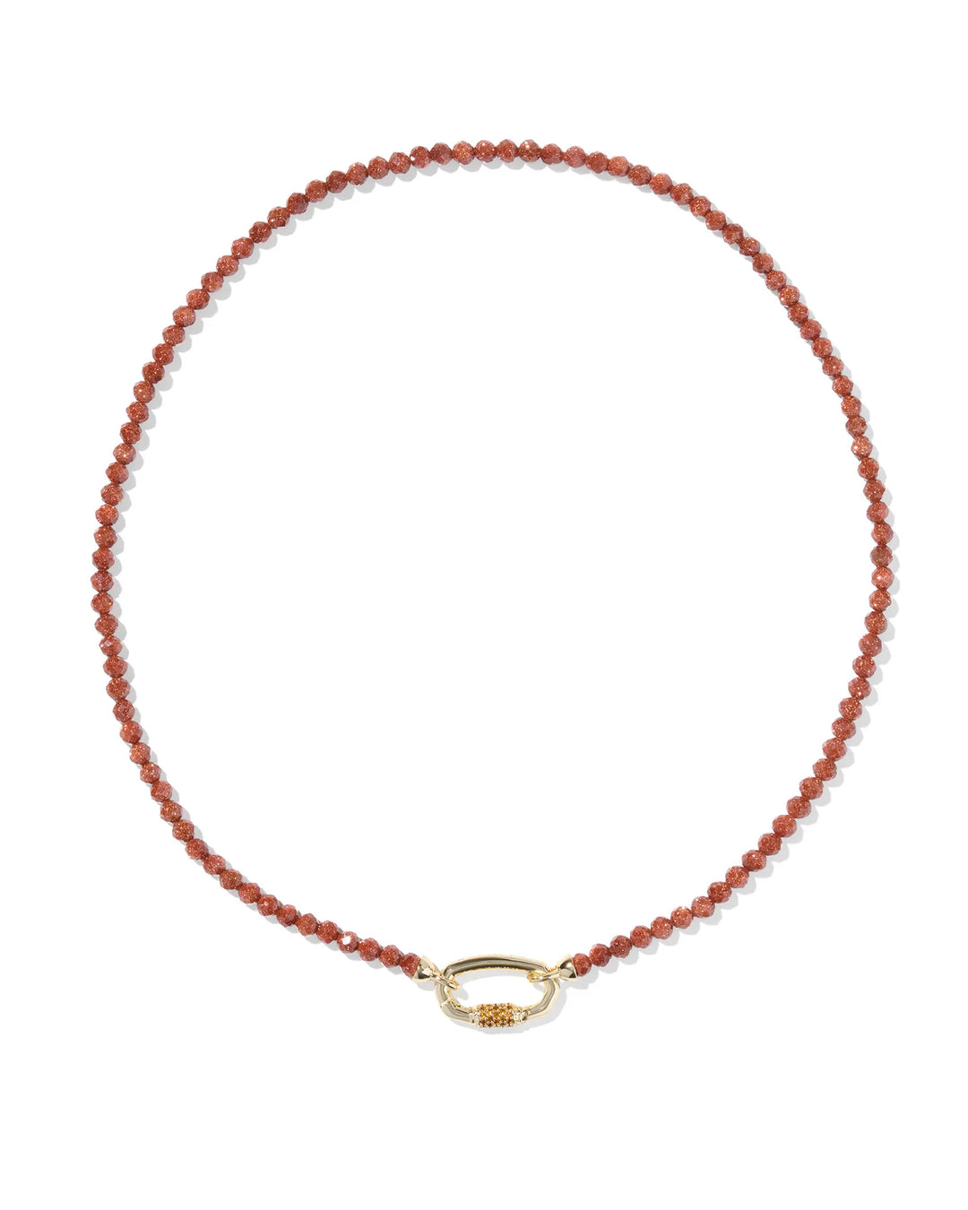 Kendra Scott | Emery Gold Beaded Strand Necklace in Orange Goldstone