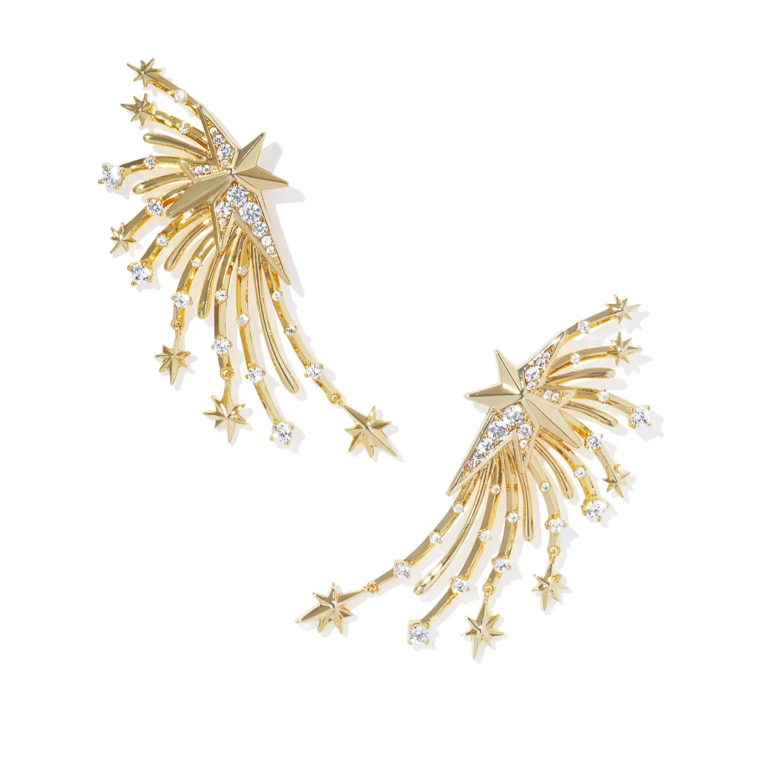 Kendra Scott | Firework Statement Earrings in White Crystal
