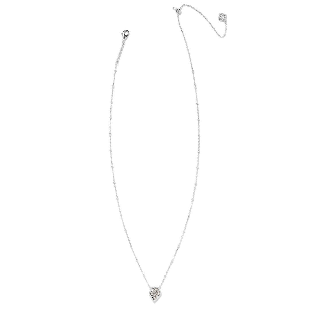 Kendra Scott | Framed Tess Silver Satellite Short Pendant Necklace in Platinum Drusy - Giddy Up Glamour Boutique