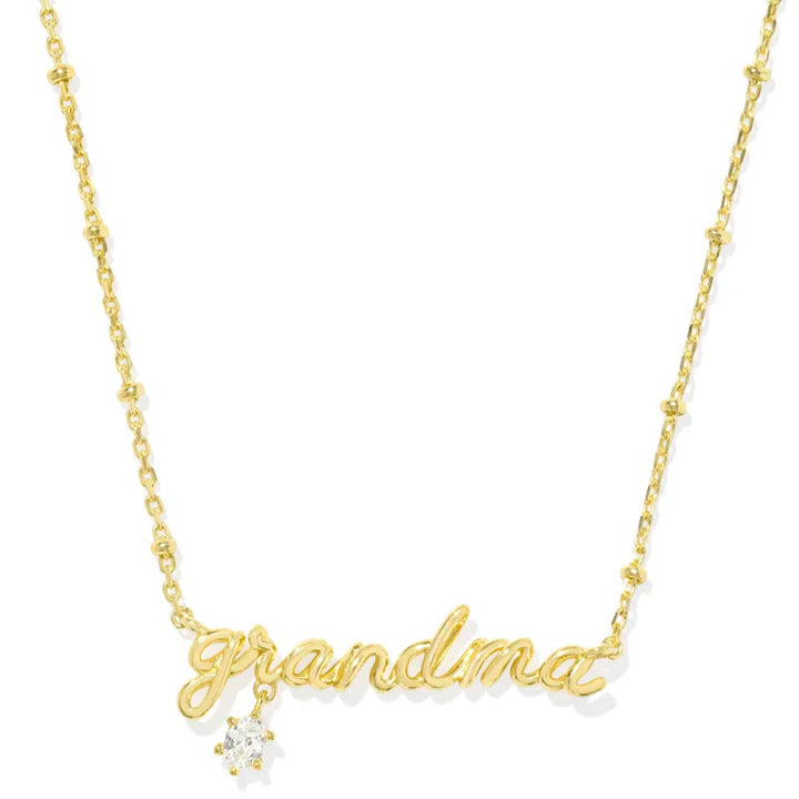 Kendra Scott | Grandma Gold Crystal Short Pendant Necklace