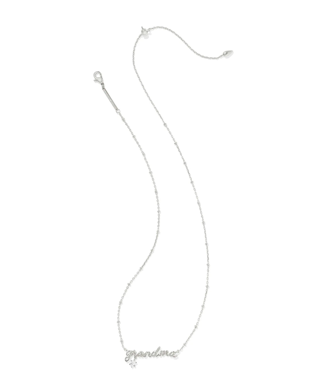Kendra Scott | Grandma Silver Crystal Short Pendant Necklace