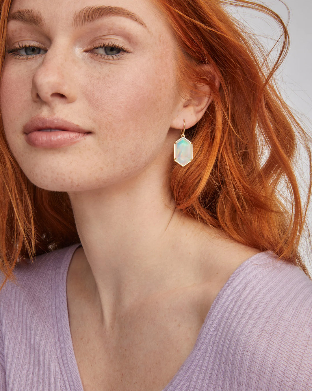 Kendra Scott | Hallie Gold Drop Earring in Opalite Illusion