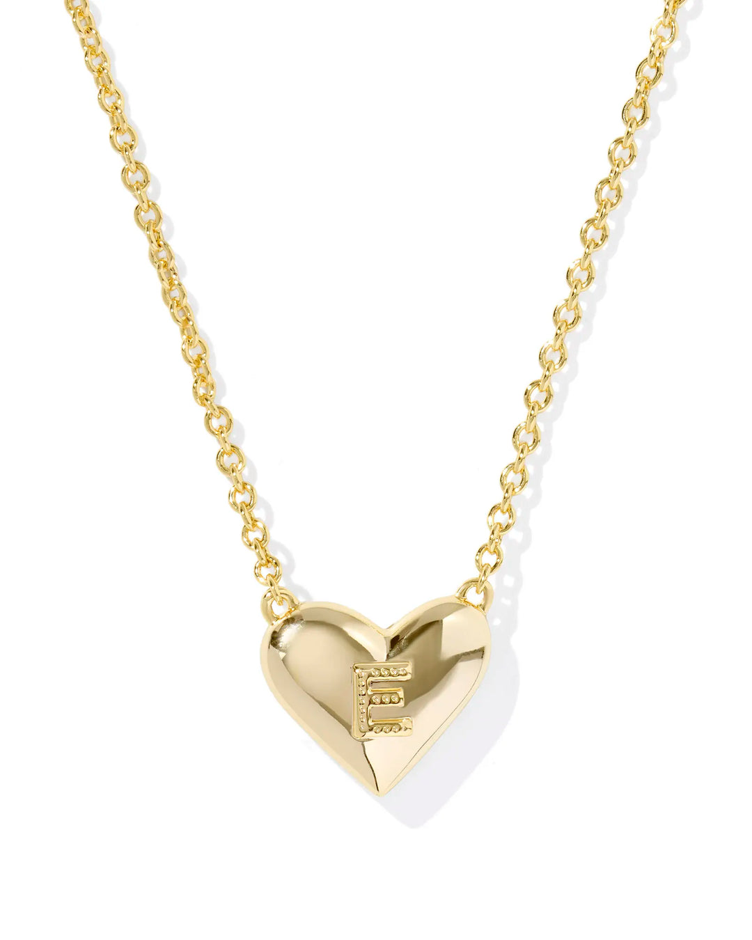 Kendra Scott | Ari Heart Initial Letter Gold Reversible Short Pendant Necklace in Ivory Mother-of-Pearl