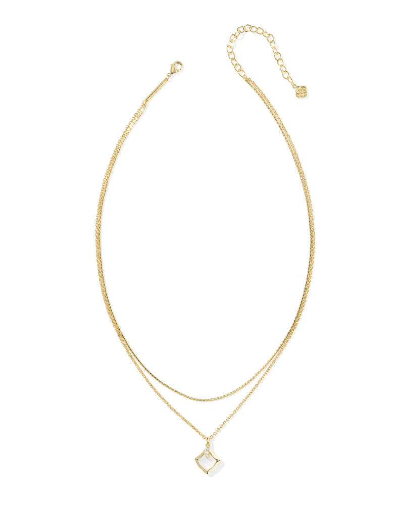 Kendra Scott | Joelle Gold Multi Strand Necklace in  Ivory Mother-of-Pearl