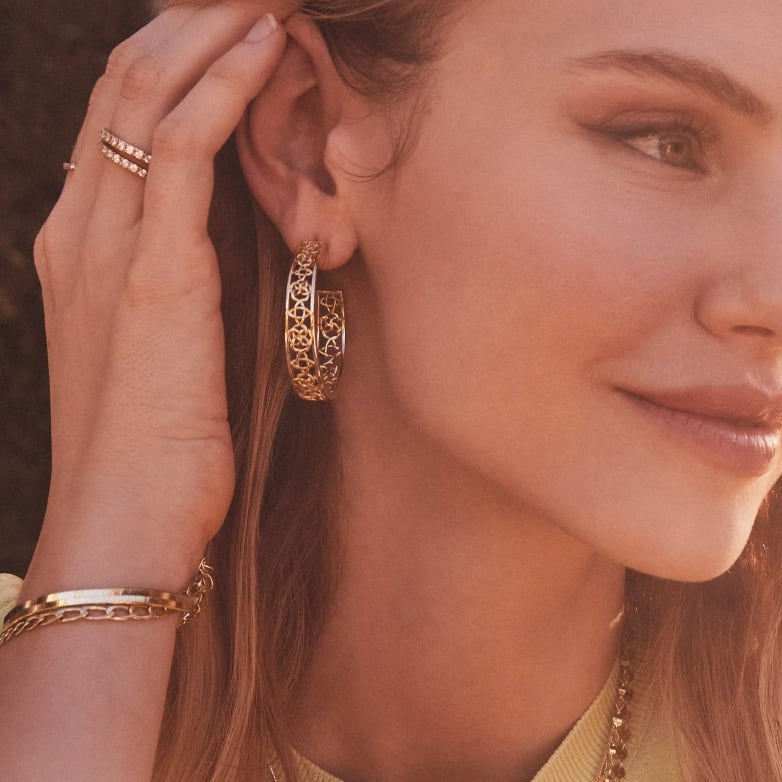 Kendra Scott | Kelly Gold Hoop Earrings - Giddy Up Glamour Boutique