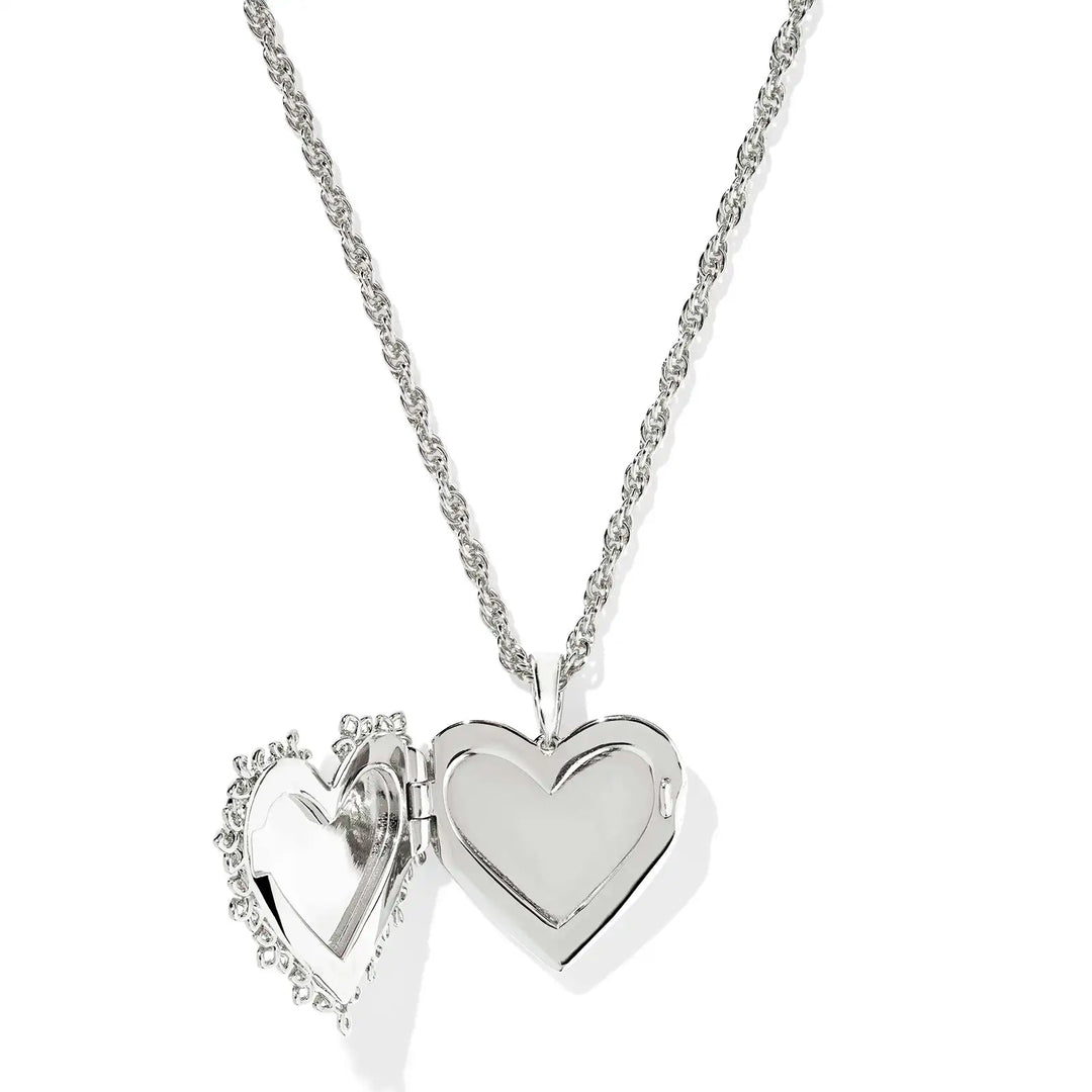 Kendra Scott | Mallory Rose Silver Locket Short Pendant Necklace