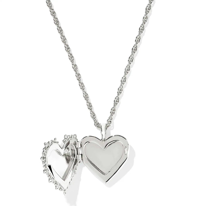 Kendra Scott | Mallory Rose Silver Locket Short Pendant Necklace