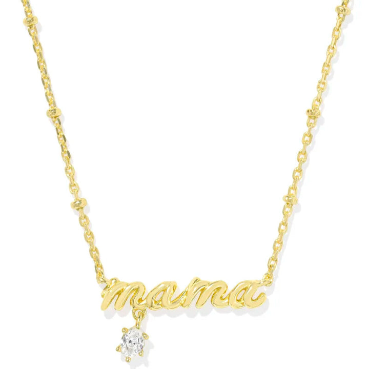 Kendra Scott | Mama Gold Crystal Short Pendant Necklace
