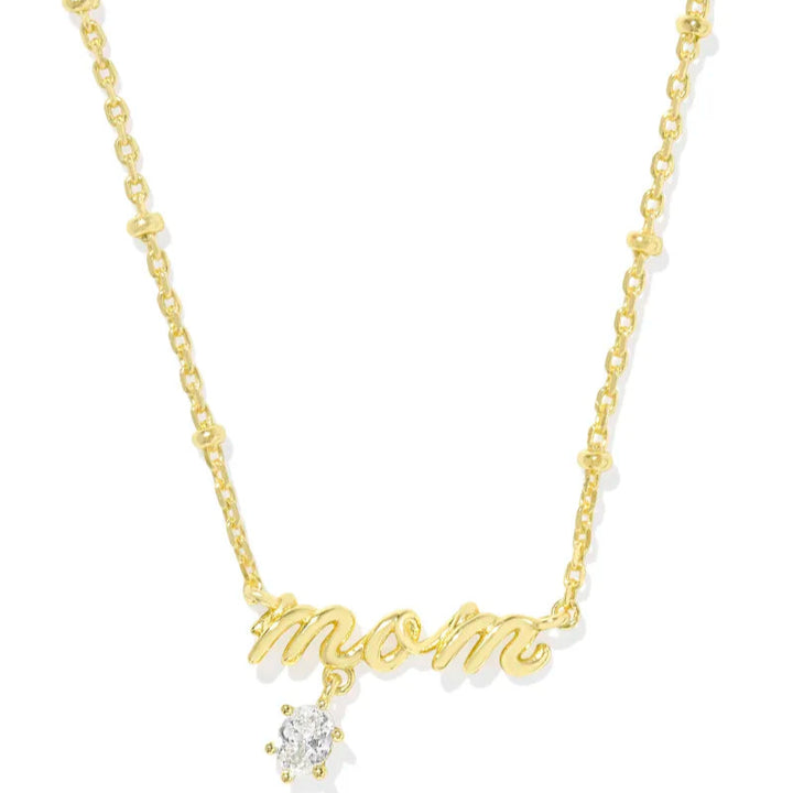 Kendra Scott | Mom Gold Crystal Short Pendant Necklace
