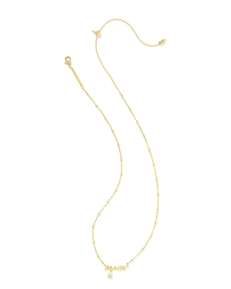 Kendra Scott | Mom Gold Crystal Short Pendant Necklace