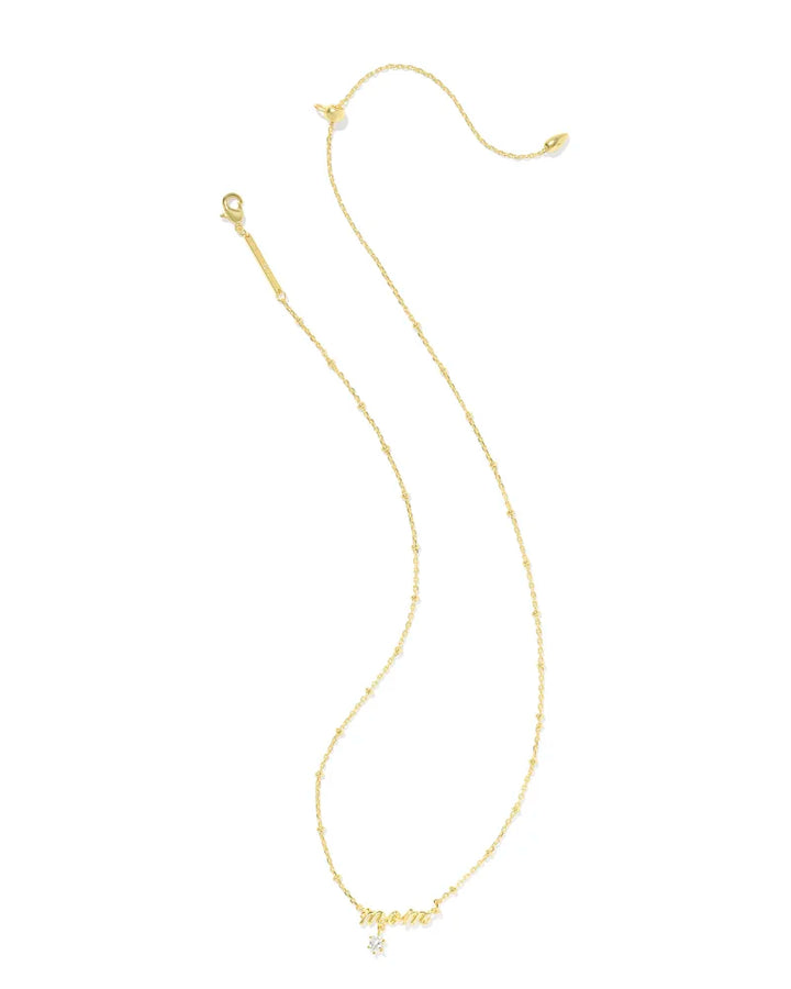 Kendra Scott | Mom Gold Crystal Short Pendant Necklace