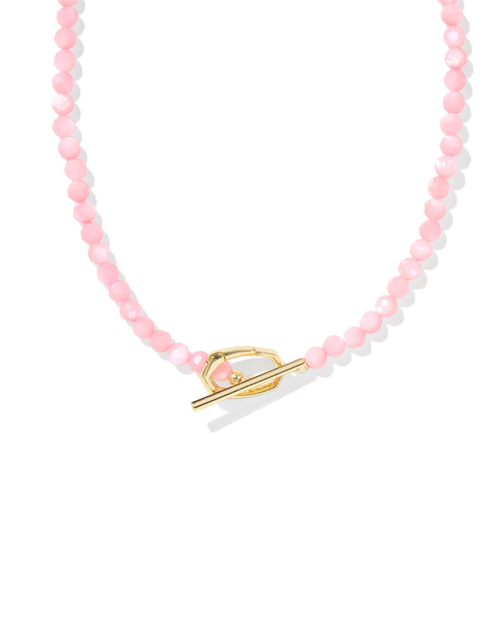 Kendra Scott | Sylvia Gold Strand Necklace in Pink Chalcedony