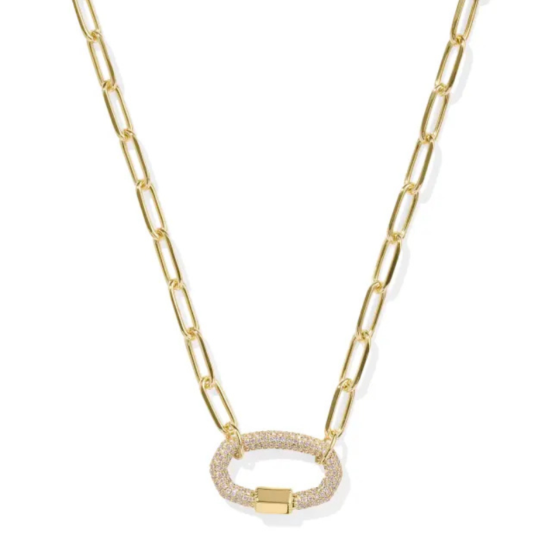 Kendra Scott | Emery Gold Chain Link in White Crystal