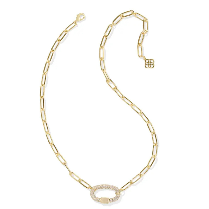 Kendra Scott | Emery Gold Chain Link in White Crystal