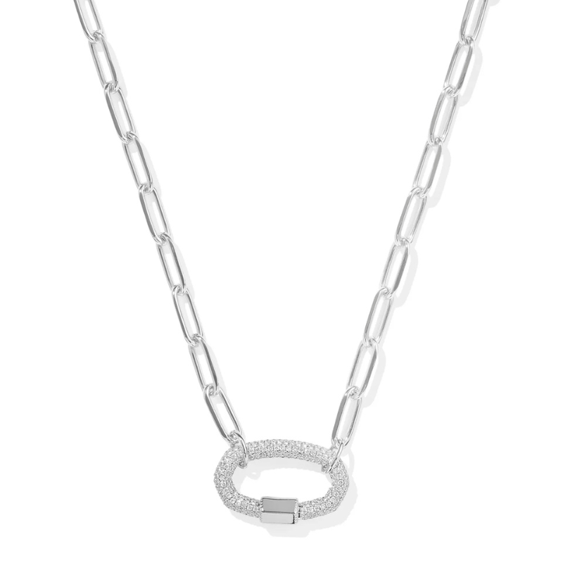 Kendra Scott | Emery Silver Chain Link in White Crystal