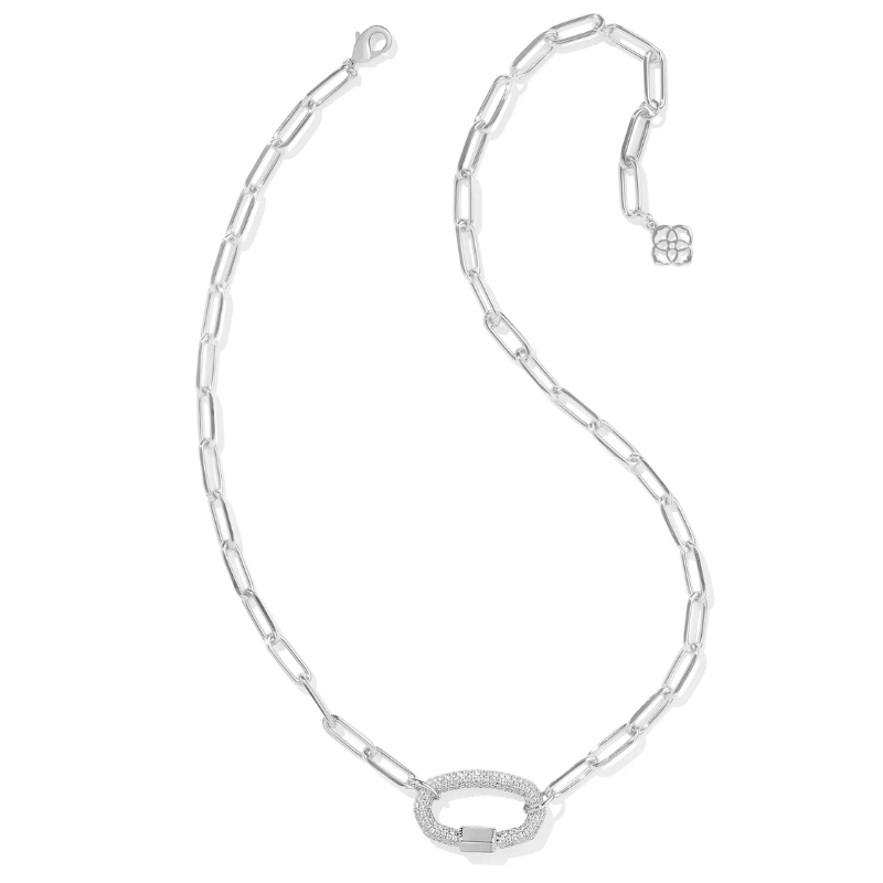 Kendra Scott | Emery Silver Chain Link in White Crystal