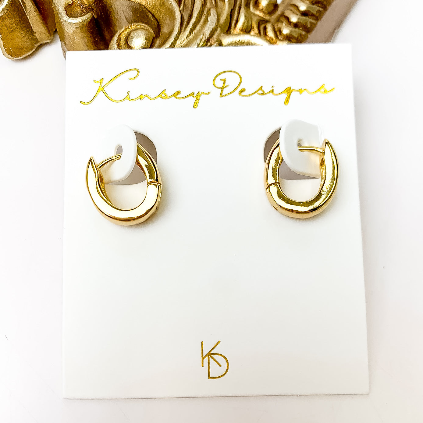 Kinsey Designs | Jack Huggie Earrings in Gold - Giddy Up Glamour Boutique