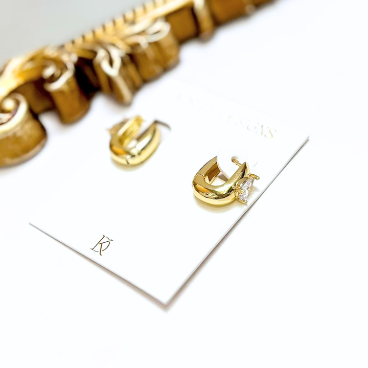 Kinsey Designs | Merrick Huggie Hoop in Gold