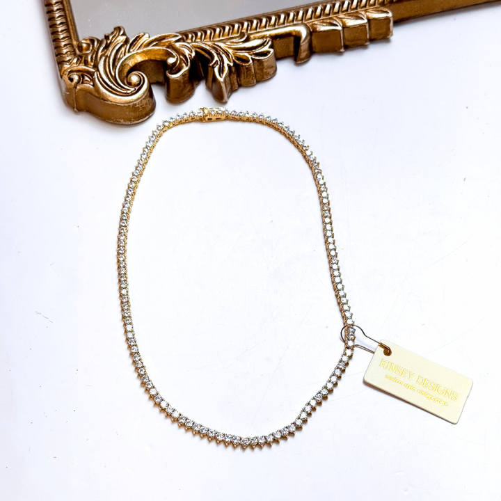 Kinsey Designs | Quince Three Prong Necklace in CZ Crystals