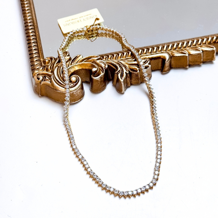 Kinsey Designs | Quince Three Prong Necklace in CZ Crystals