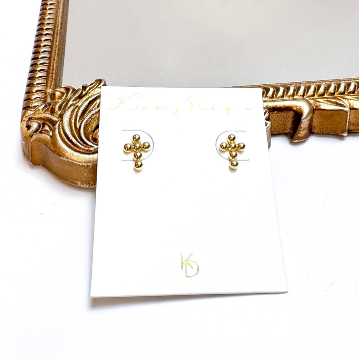 Kinsey Designs | Royal Cross Stud Earrings in Gold