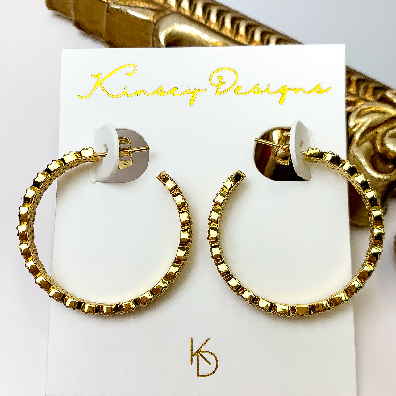 Kinsey Designs | Dottie Heart Hoop Earrings - Giddy Up Glamour Boutique
