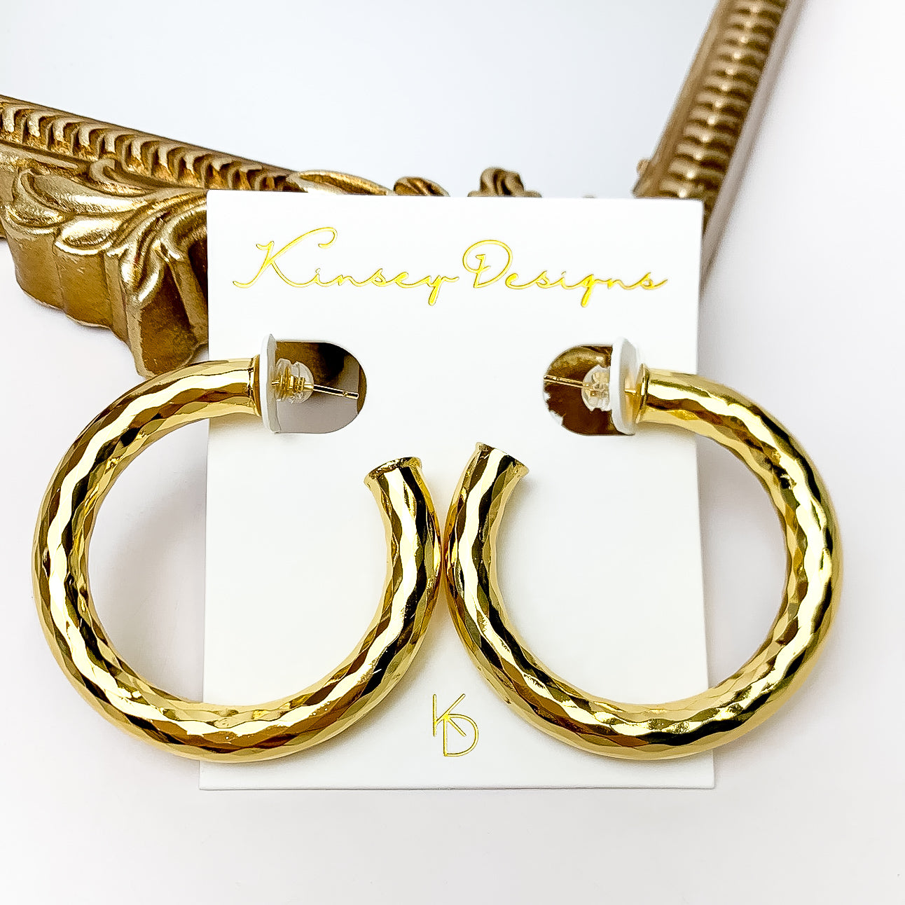 Kinsey Designs | Jasmine Large Hoop Earrings - Giddy Up Glamour Boutique
