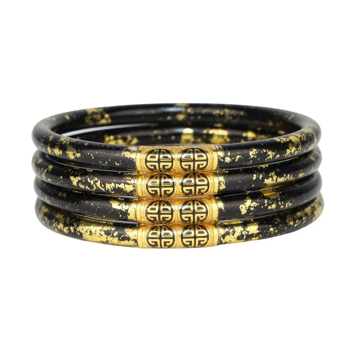 BuDhaGirl | Set of Four | KOI All Weather Bangles in Noir (Black)