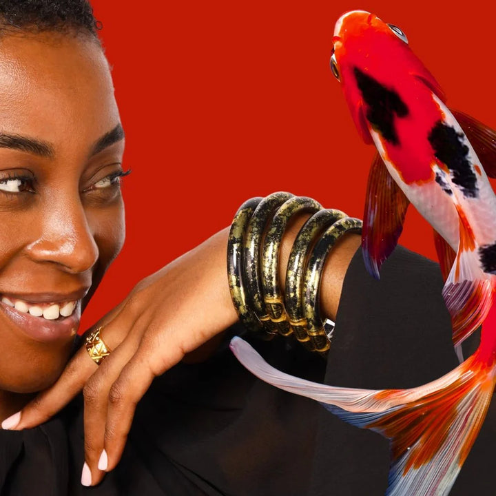 BuDhaGirl | KOI Tzubbie All Weather Bangle in Noir (Black)