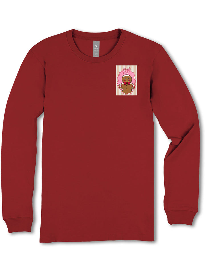 Simply Southern | Merry Mail Holiday Stamps Long Sleeve Graphic T-Shirt in Maroon