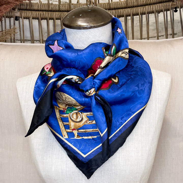 Wyoming Traders | LTD Edition | Rodeo Girls Silk Wild Rag in Blue