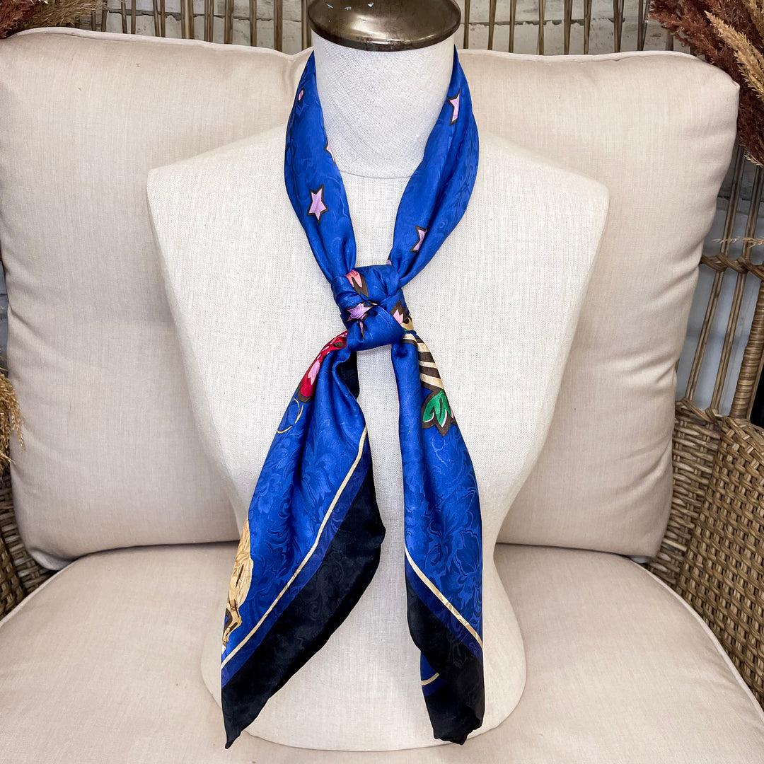 Wyoming Traders | LTD Edition | Rodeo Girls Silk Wild Rag in Blue