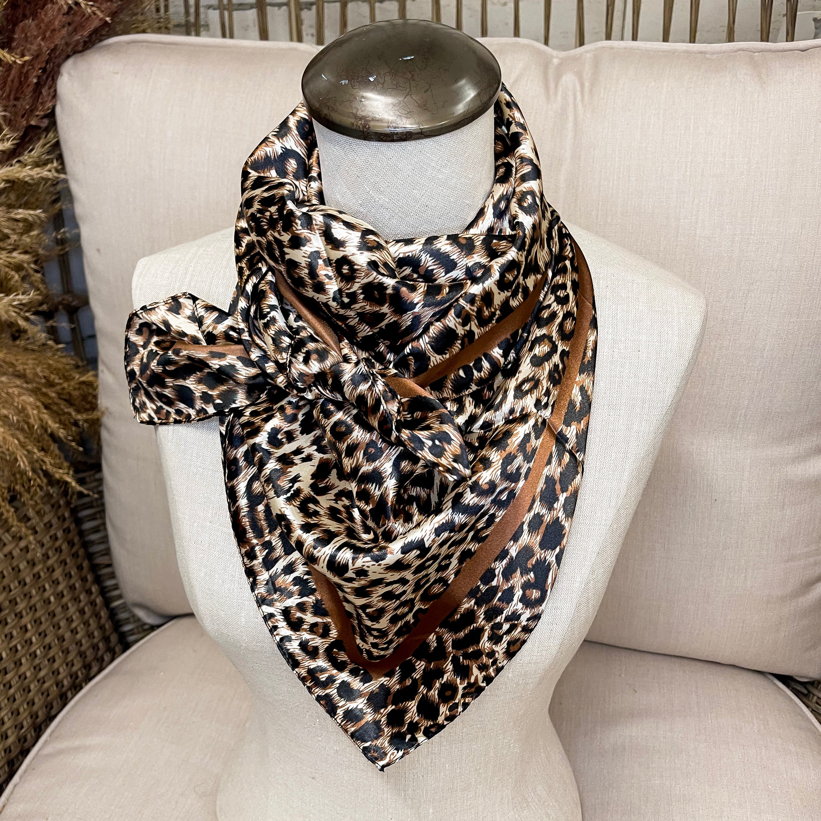 Leopard Wild Rag in Brown