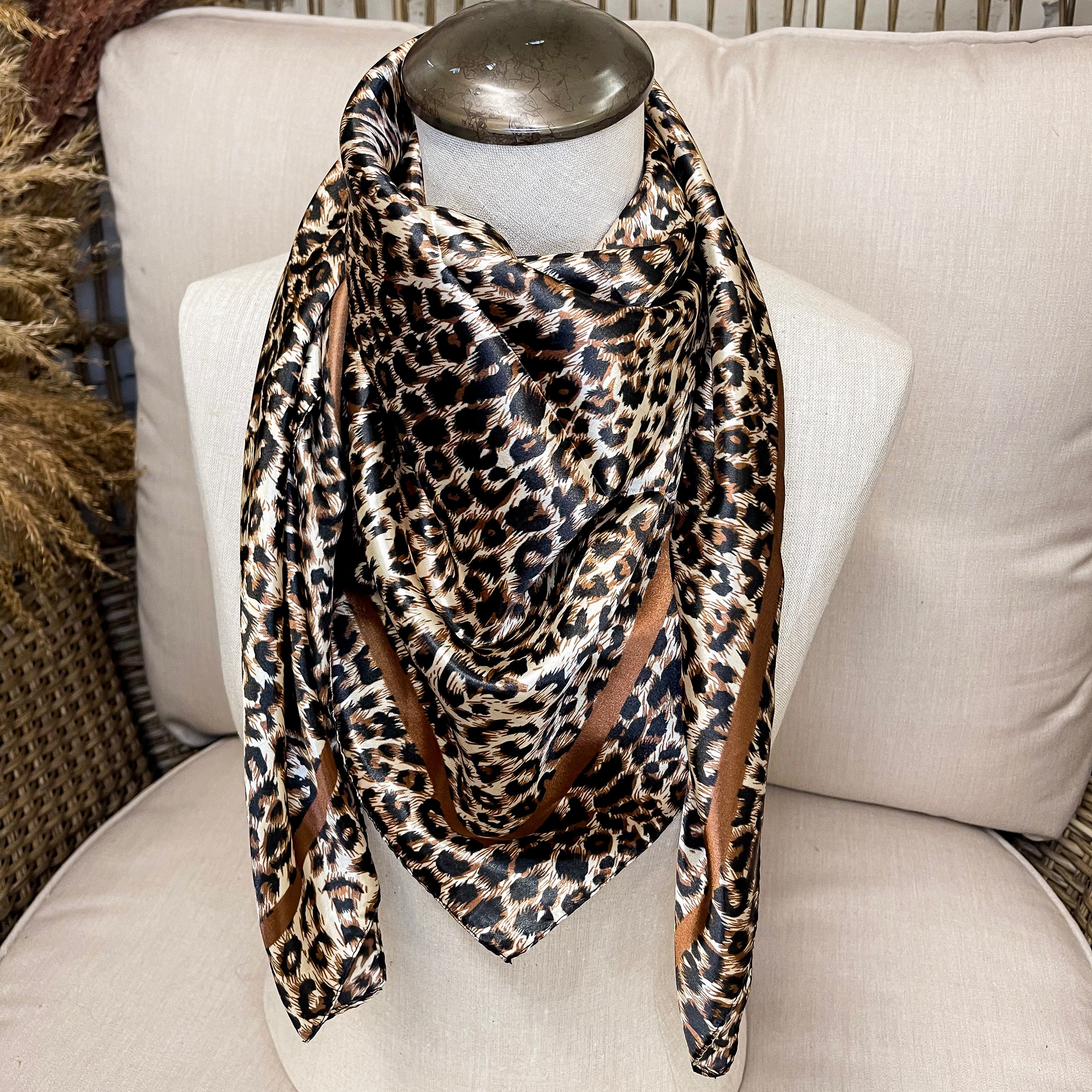 Leopard Wild Rag in Brown