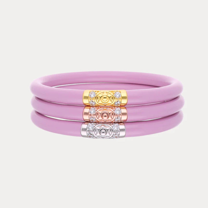 BuDhaGirl | Set of Three | Three Kings All Weather Bangles in Lilac Purple