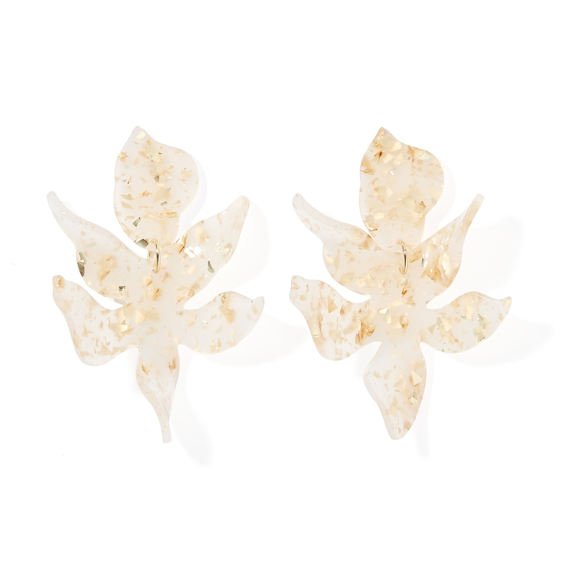 Linny Co | Flora Drop Earrings in Gold Confetti