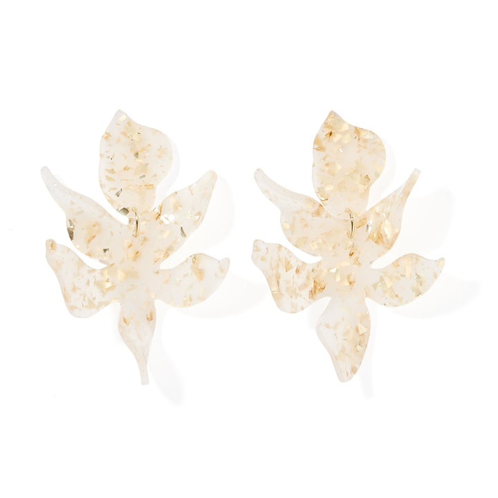 Linny Co | Flora Drop Earrings in Gold Confetti