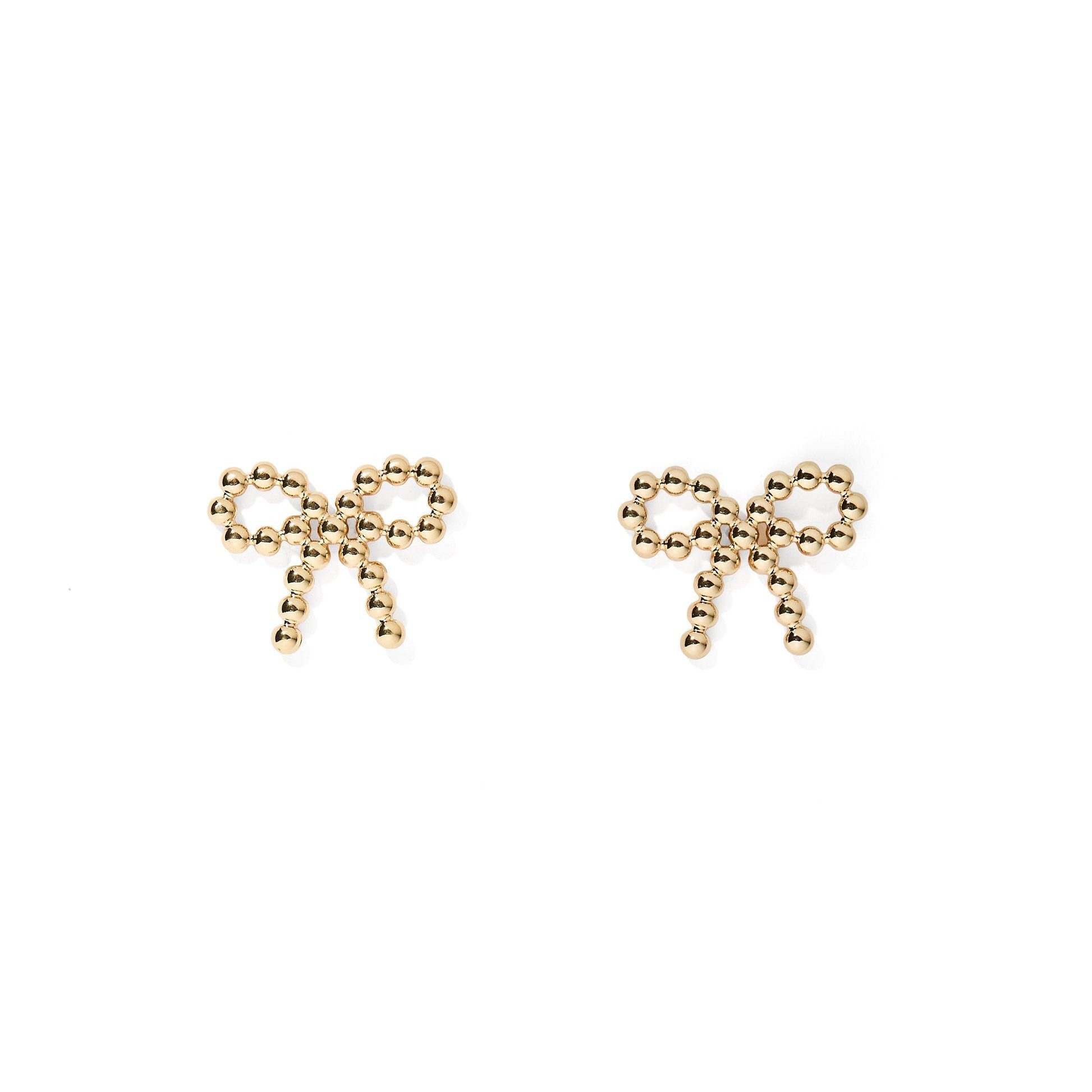 Linny Co | Indie Gold Tone Bow Stud Earrings