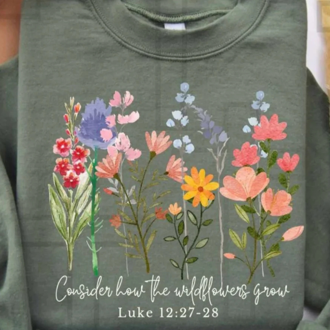 Made to Order | Consider How Design Tee or Sweatshirt in Multiple Printing Options on Olive Green