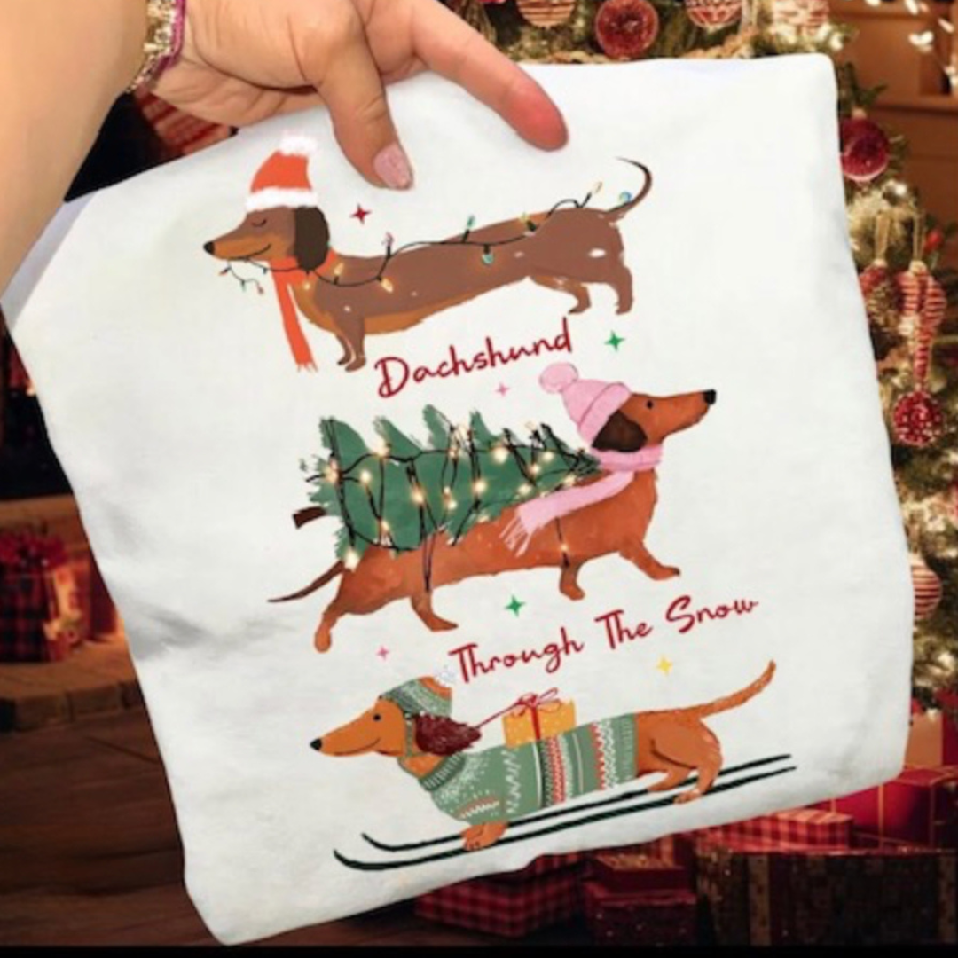 Made to Order | Dashing Doxies Graphic Tee or Sweatshirt in Multiple Printing Options on White