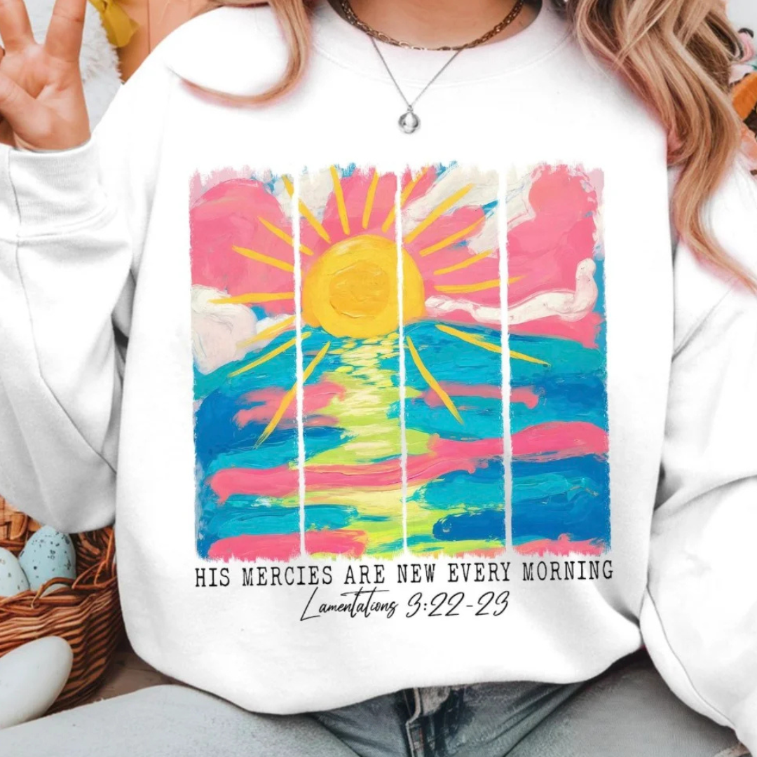Made to Order | Every Morning Design Graphic Tee or Sweatshirt in Multiple Printing Options on White