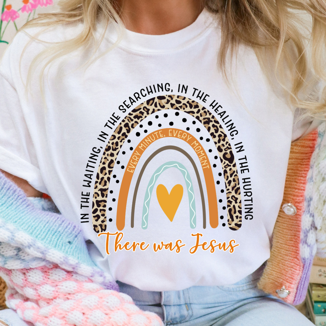Made to Order | Faith Leopard Rainbow Graphic Tee or Sweatshirt in Multiple Printing Options on White