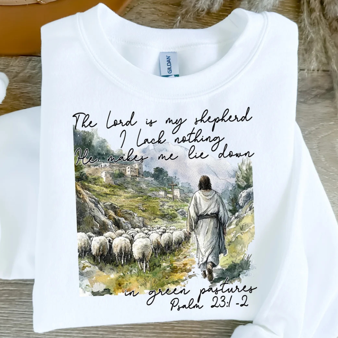 Made to Order | Green Pastures Design Graphic Tee or Sweatshirt in Multiple Printing Options on Pepper Grey or White
