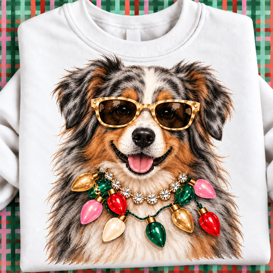 Made to Order | Holiday Boujee Aussie Graphic Tee or Sweatshirt in Multiple Printing Options on White